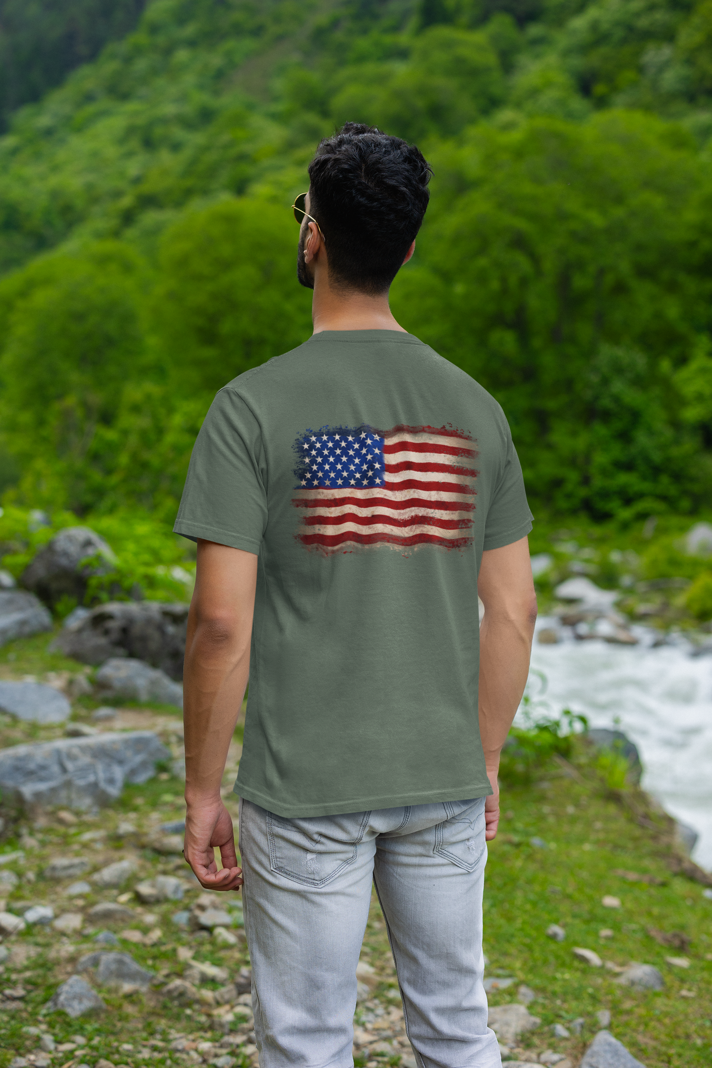Camp Bliss - American Flag Tee