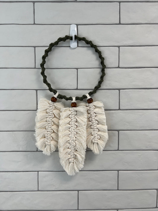Macrame Feather Wall Hang