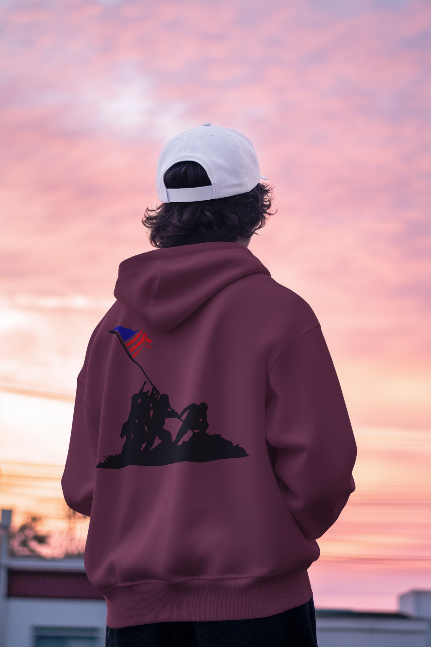 Camp Bliss - Iwo Jima Flag Raising Zip up Hoodie