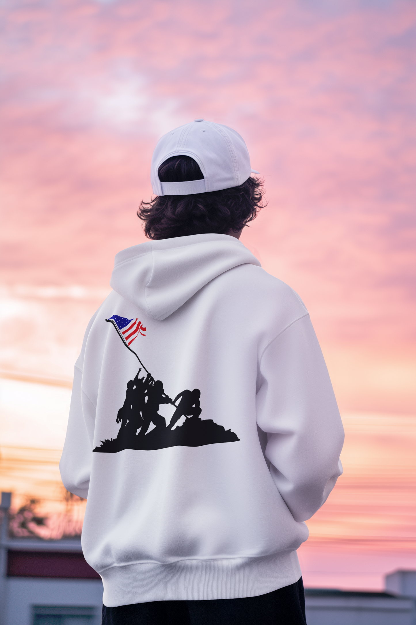 Camp Bliss - Iwo Jima Flag Raising Zip up Hoodie