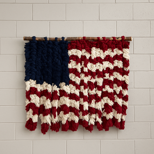 Large Macrame American Flag